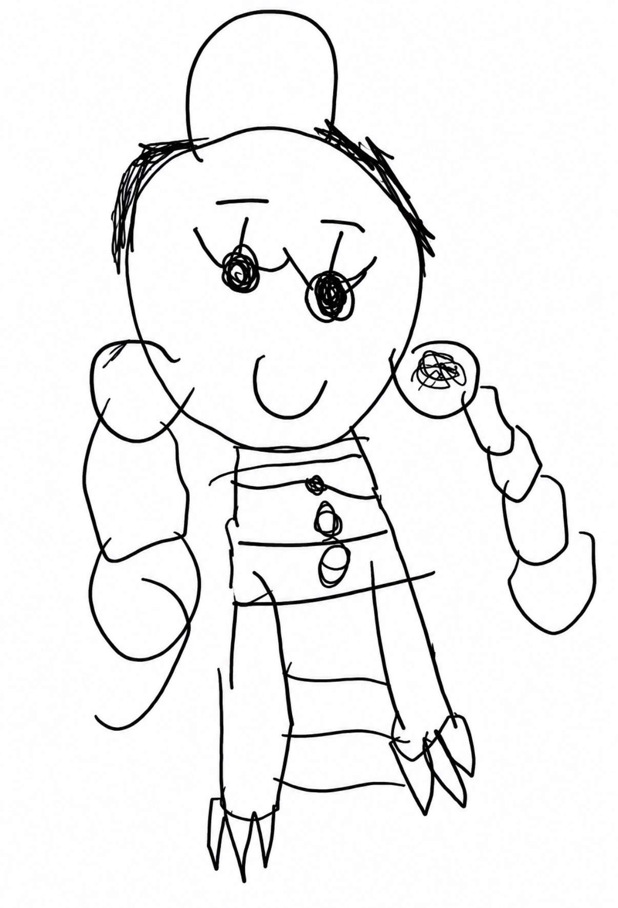 A child's portrait of Sarah Sm